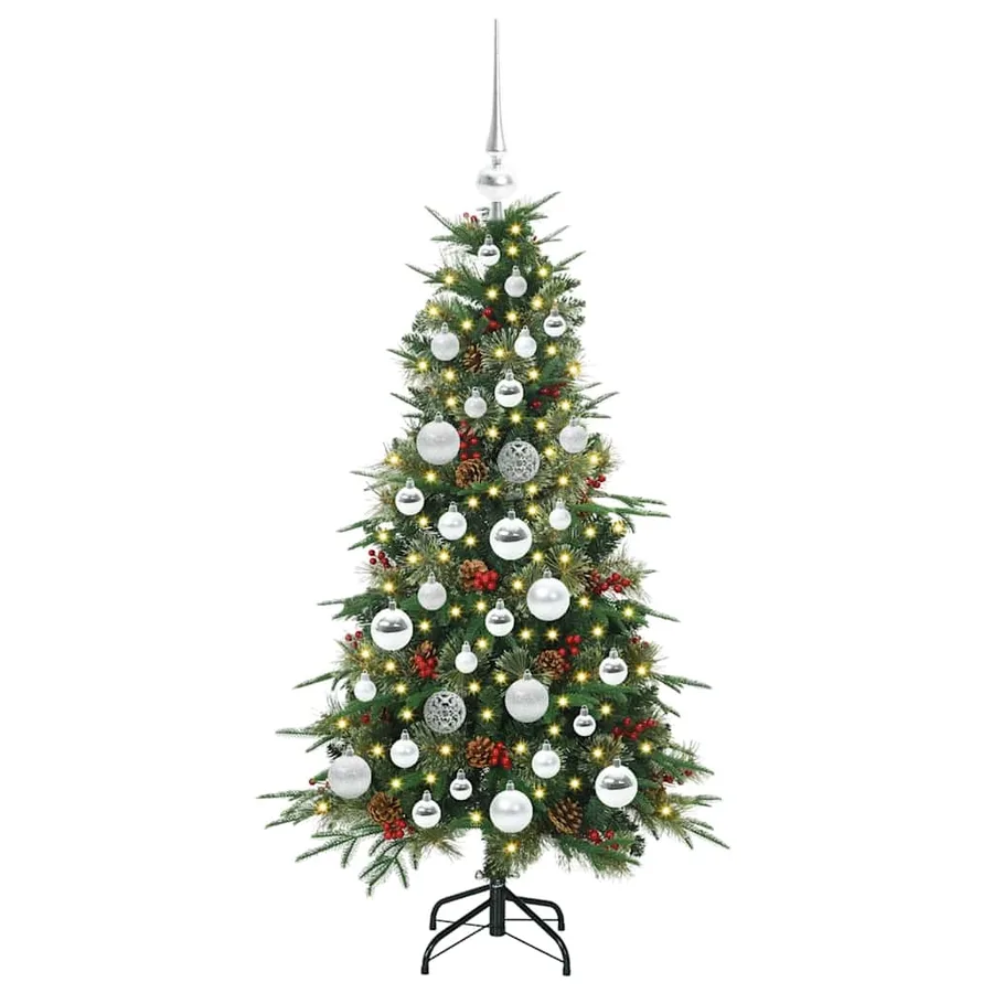 Sapin de Noël Artificiel à Branches Articulées Vert 120 cm - 3