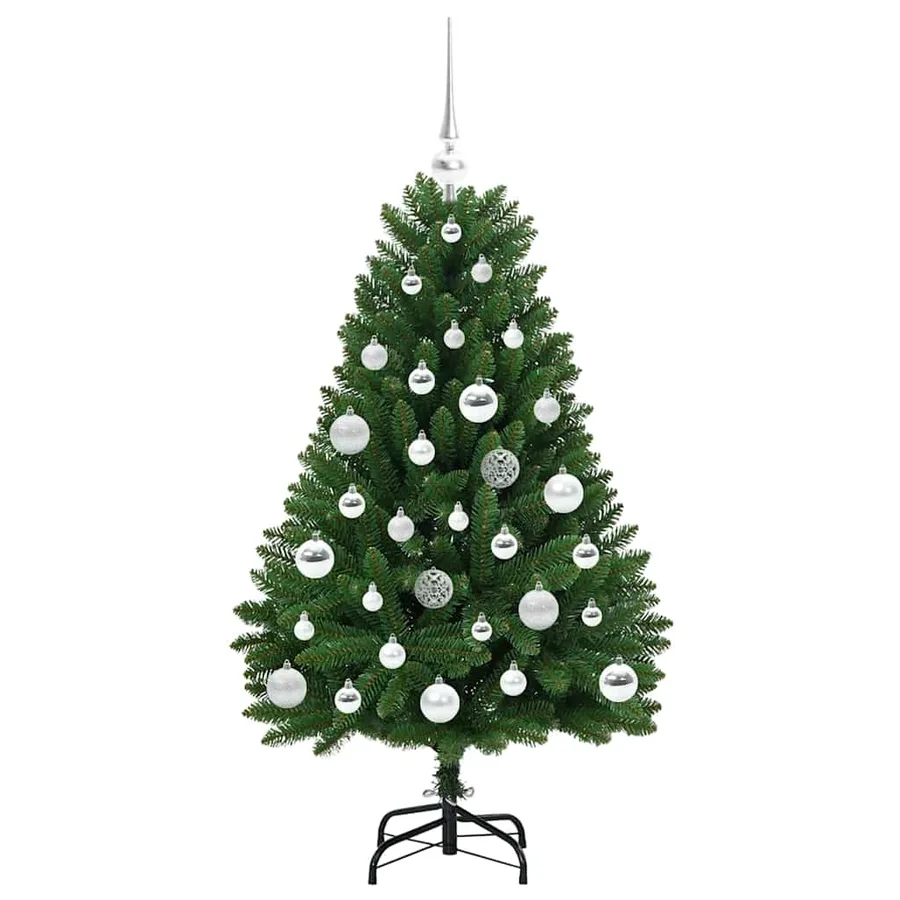 Sapin de Noël artificiel avec 150 LED Vert 120 cm PVC et métal - 4