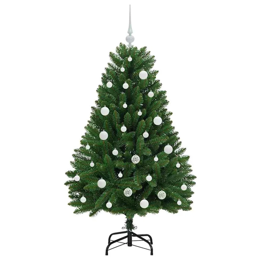 Sapin de Noël artificiel avec 150 LED Vert 150 cm PVC et métal - 4