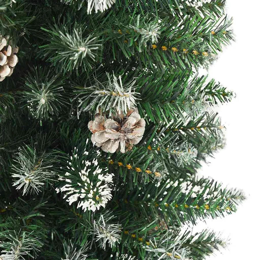 Arbre de Noël artificiel slim avec 150 LED Vert et blanc 120 cm - 8