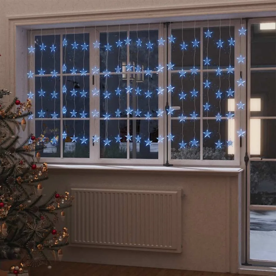 Guirlande lumineuse à étoiles LED 500 LED Bleu 8 fonctions