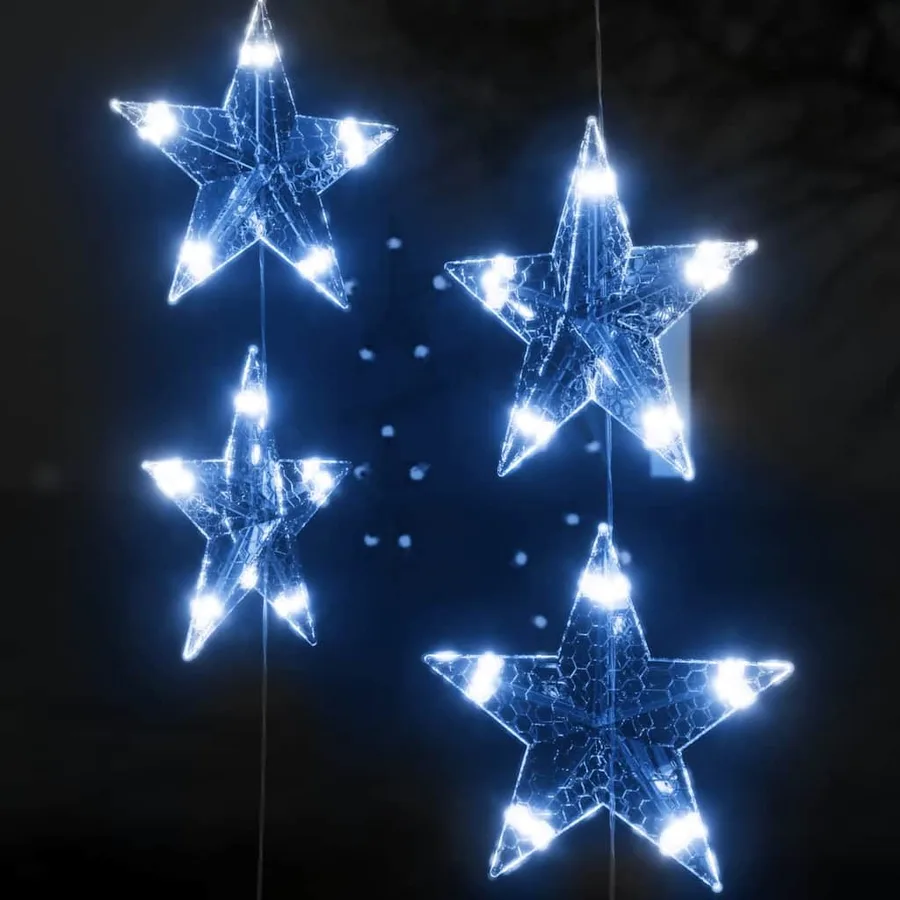 Guirlande lumineuse à étoiles LED 500 LED Bleu 8 fonctions - 4