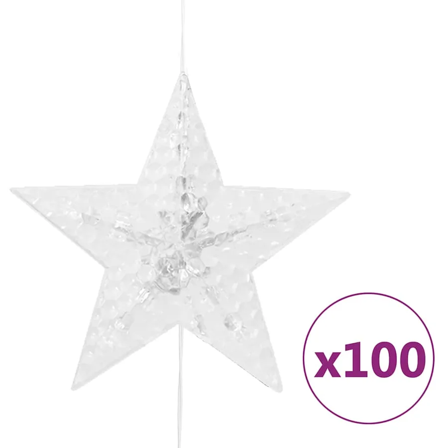 Guirlande lumineuse à étoiles LED 500 LED Bleu 8 fonctions - 6