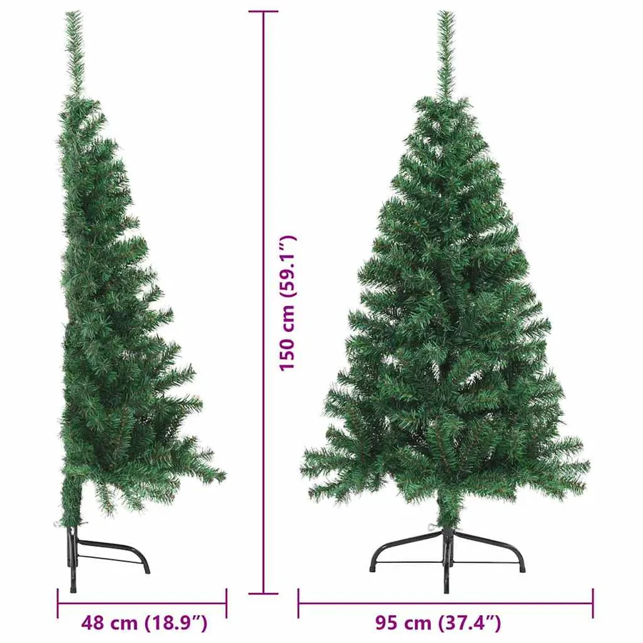 Sapin de Noël artificiel pré-éclairé Vert 150 cm PVC - 15