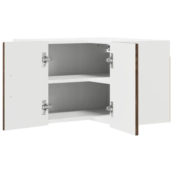 Cabinet d'angle mural LUCCA Chêne brun 57 x 57 x 40 cm