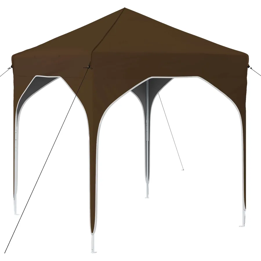 Tente de fête pop-up 194 x 194 x 245 cm Taupe - 2