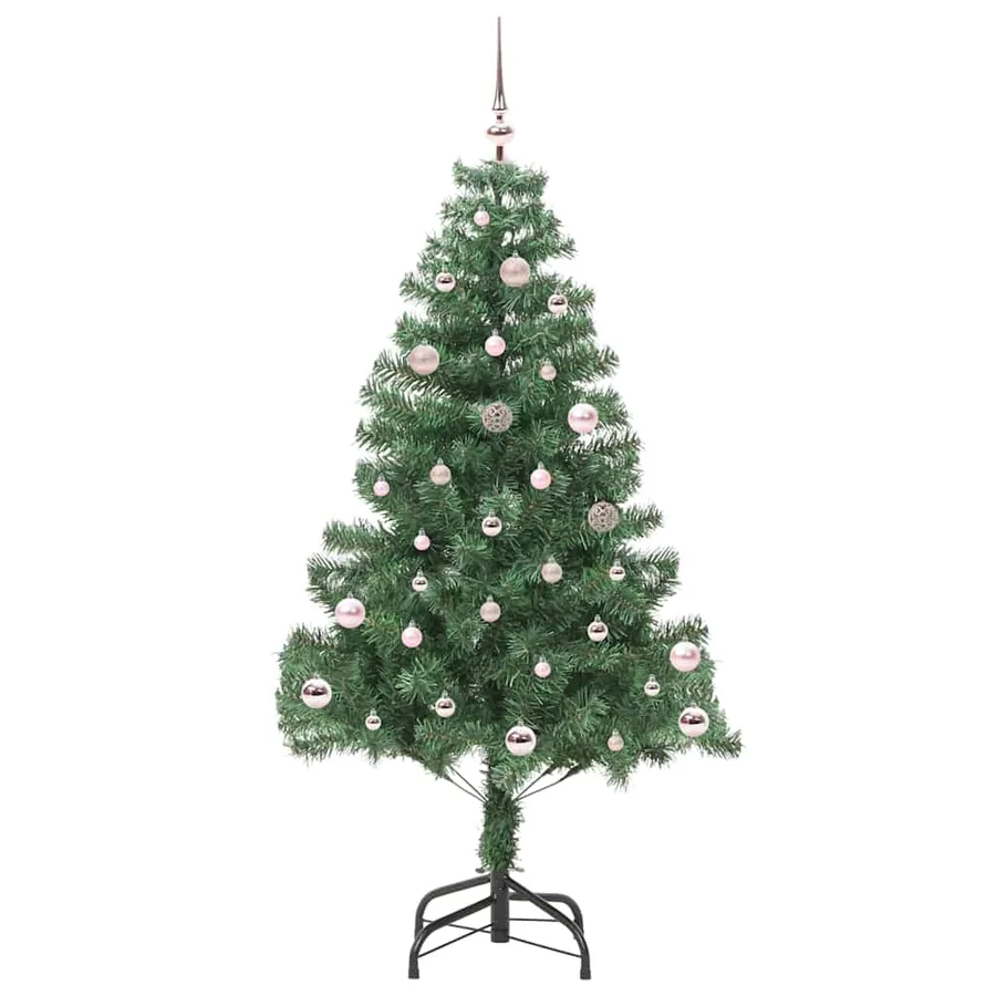 Sapin de Noël avec 150 LED avec support Vert 150 cm PVC - 3
