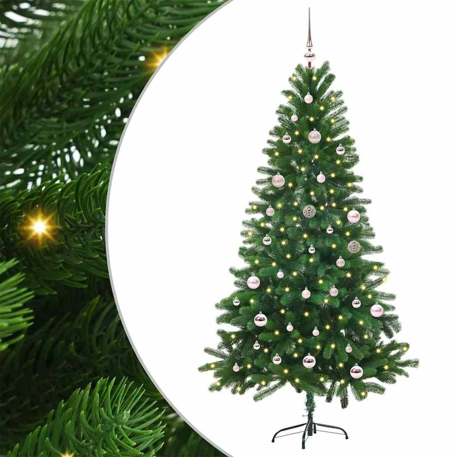 Sapin de Noël avec 150 LED avec support Vert 150 cm PE