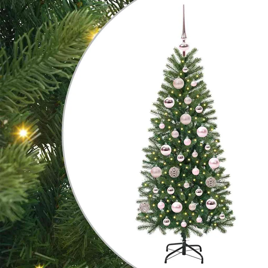 Sapin de Noël artificiel avec 150 LED Vert 120 cm PE et PVC - 2
