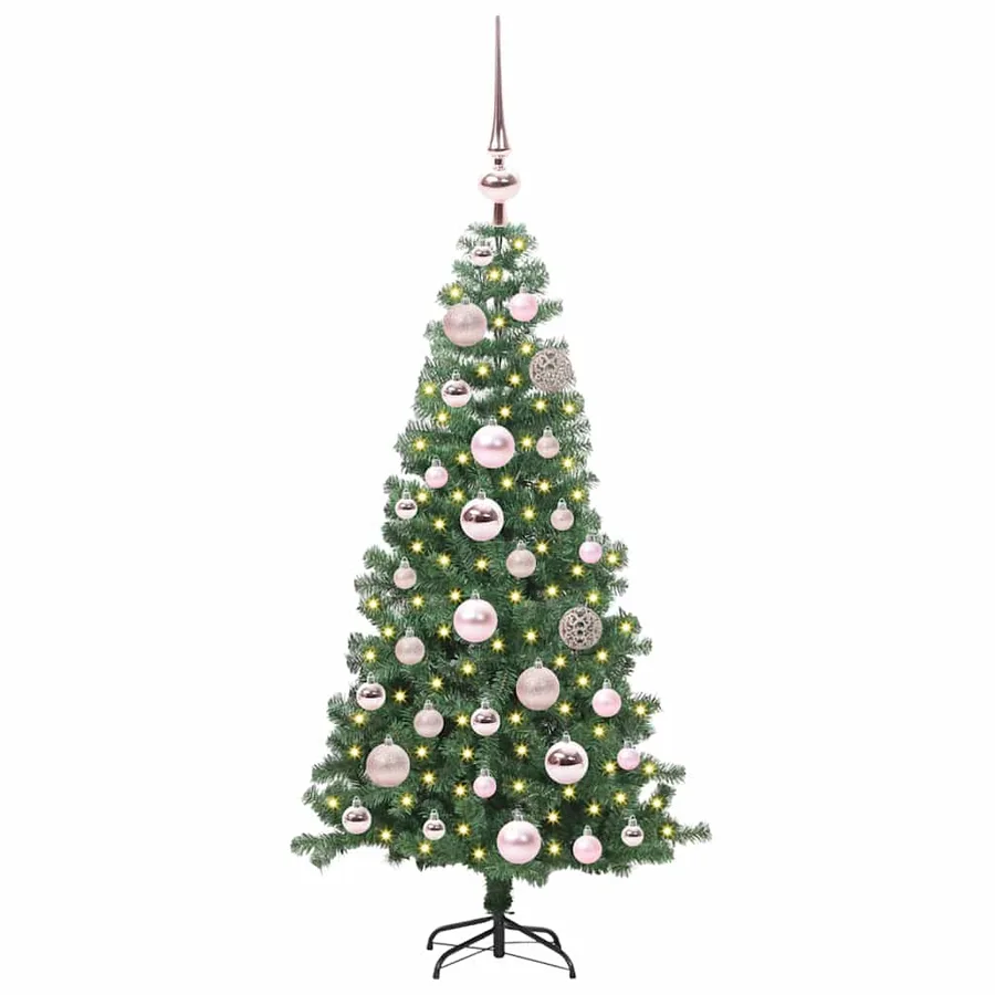 Sapin de Noël avec 150 LED avec support Vert 120 cm PVC - 3