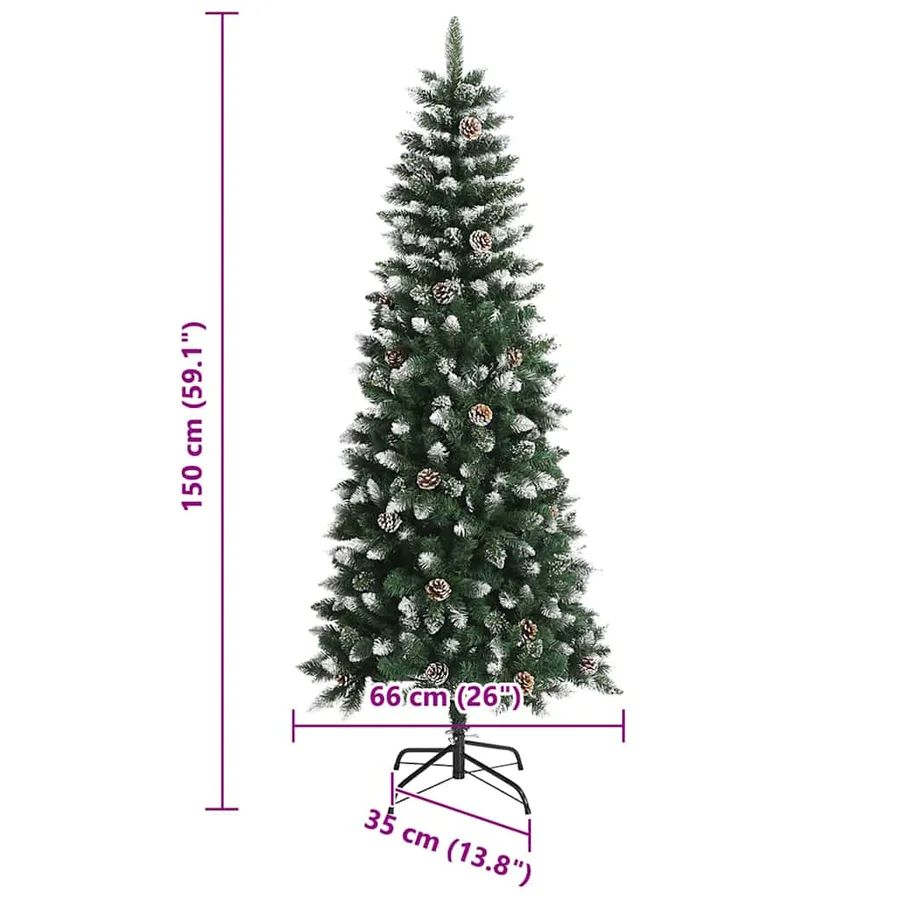 Sapin de Noël artificiel Vert 150 cm PVC, plastique et acier - 18