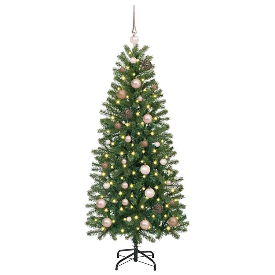 Sapin de Noël artificiel avec 150 LED Vert 150 cm PE et PVC - 3