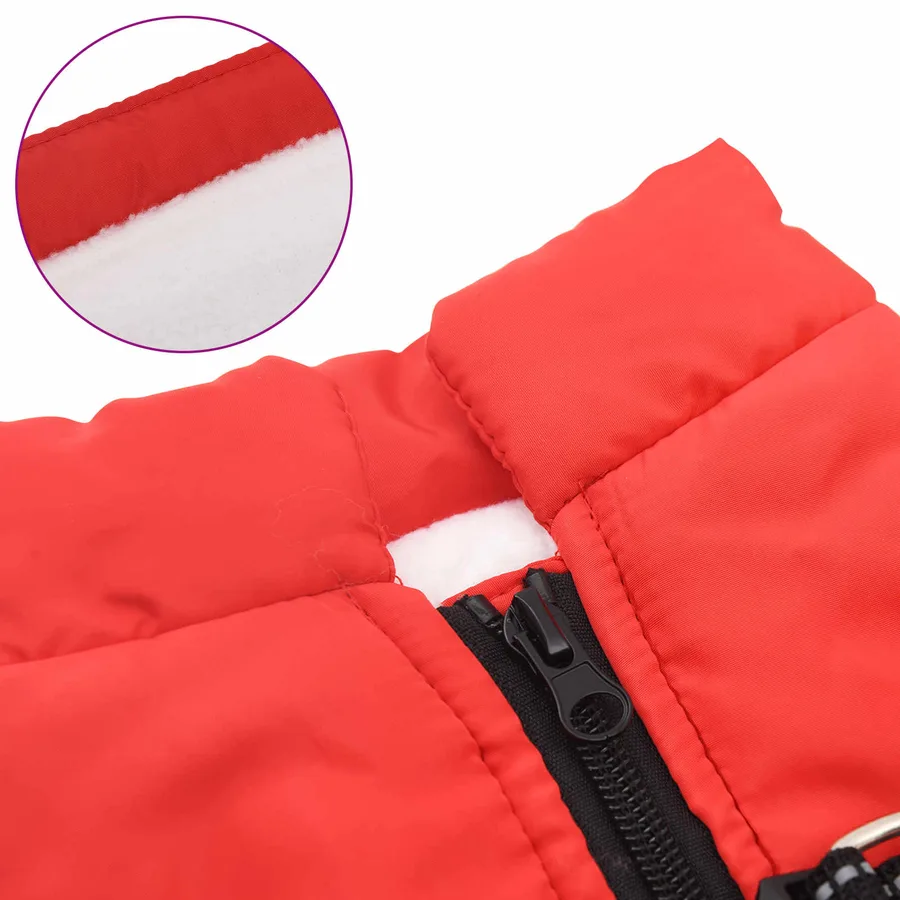 Manteau pour chien Rouge L28 Fleece et Polyester - 7