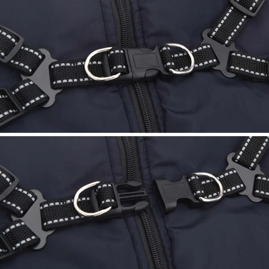 Manteau pour chien Bleu marine L44 Fleece et Polyester - 6