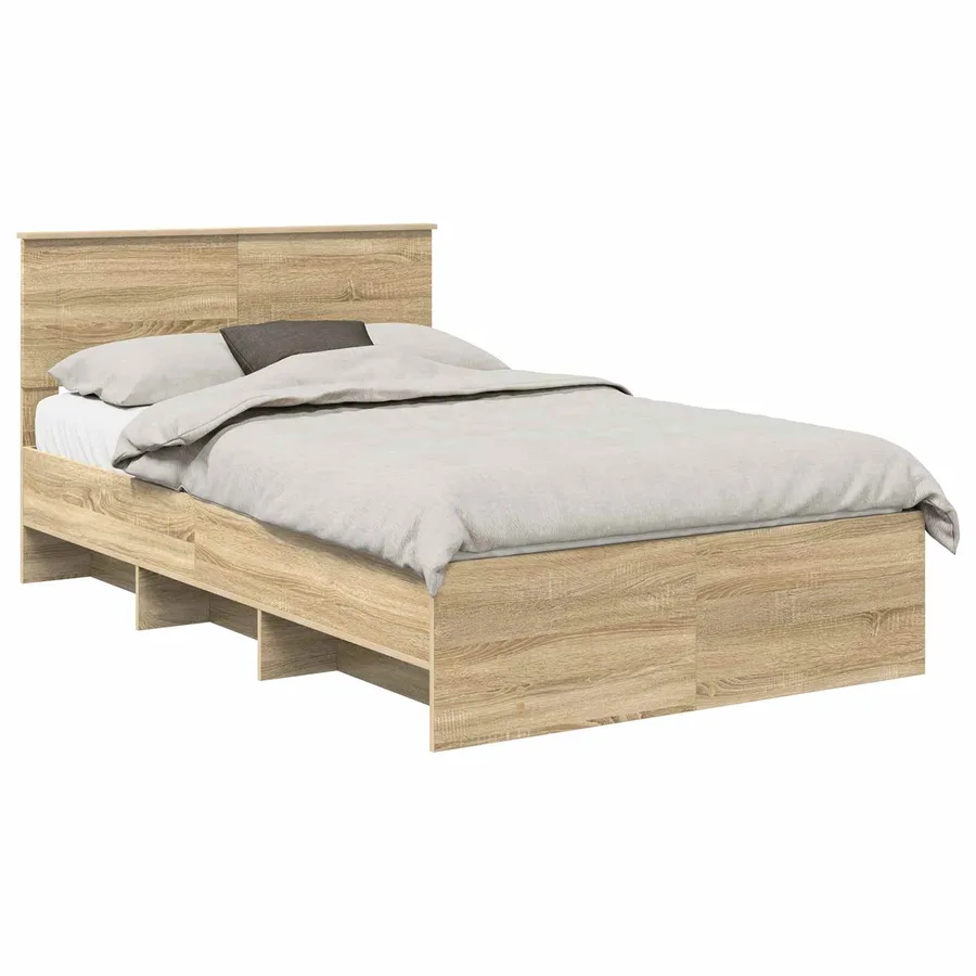 Cadre de lit Chêne Sonoma 120 x 123 cm Bois d'ingénierie - 2