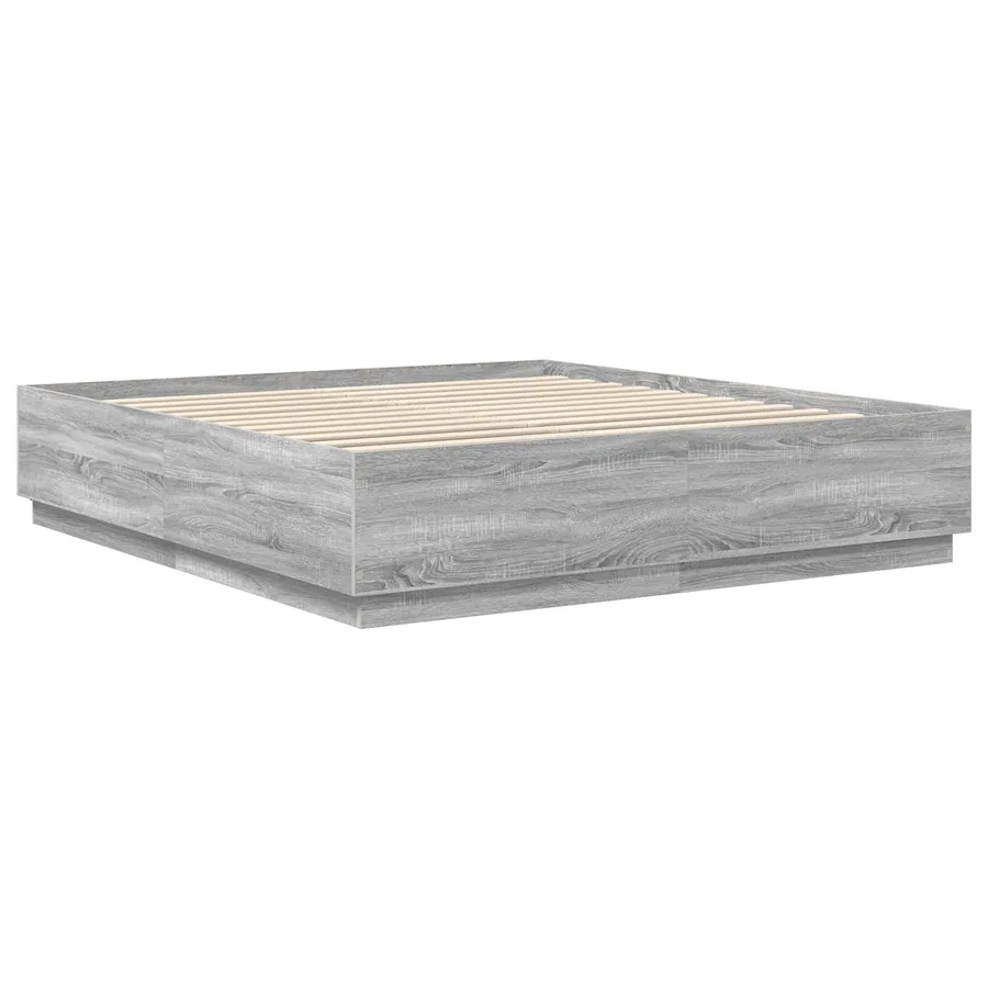 Cadre de lit Sonoma gris 180 x 200 cm Bois d'ingénierie - 5
