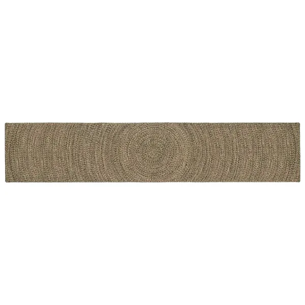 Tapis de surface Naturel et noir 80 x 400 cm Jute