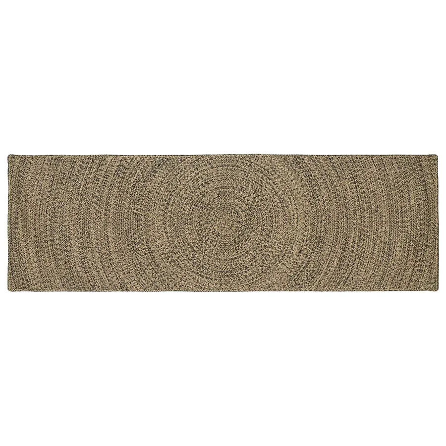 Tapis de surface Naturel et noir 80 x 250 cm Jute
