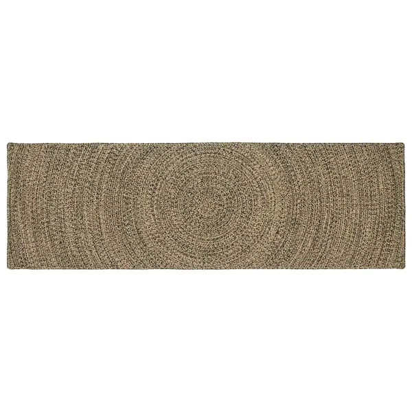 Tapis de surface Naturel et noir 80 x 250 cm Jute