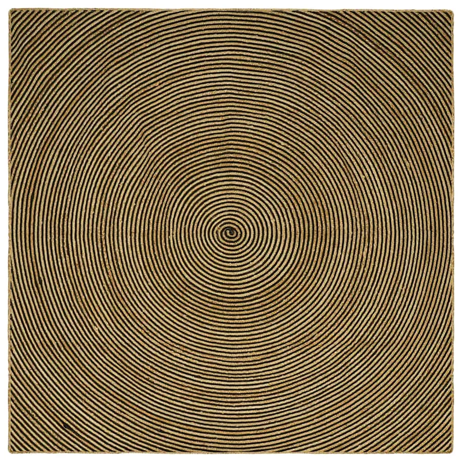 Tapis de surface Noir 200 x 200 cm Jute