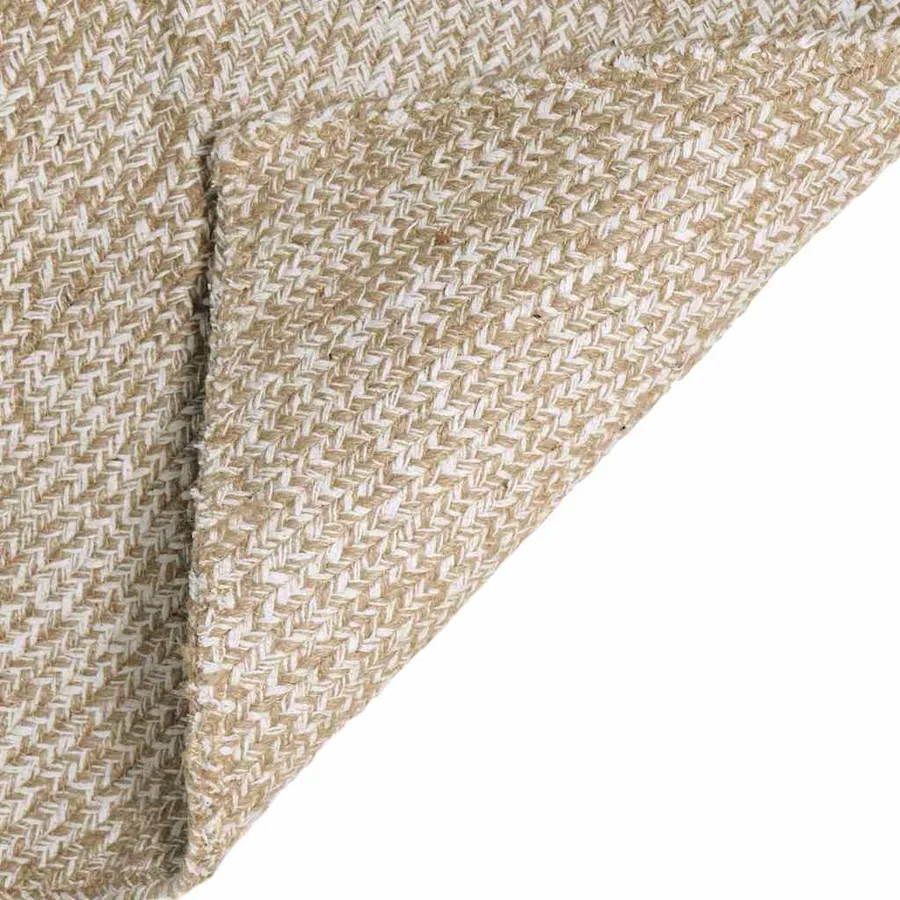 Tapis de surface Naturel et Blanc 80 x 400 cm Jute - 5