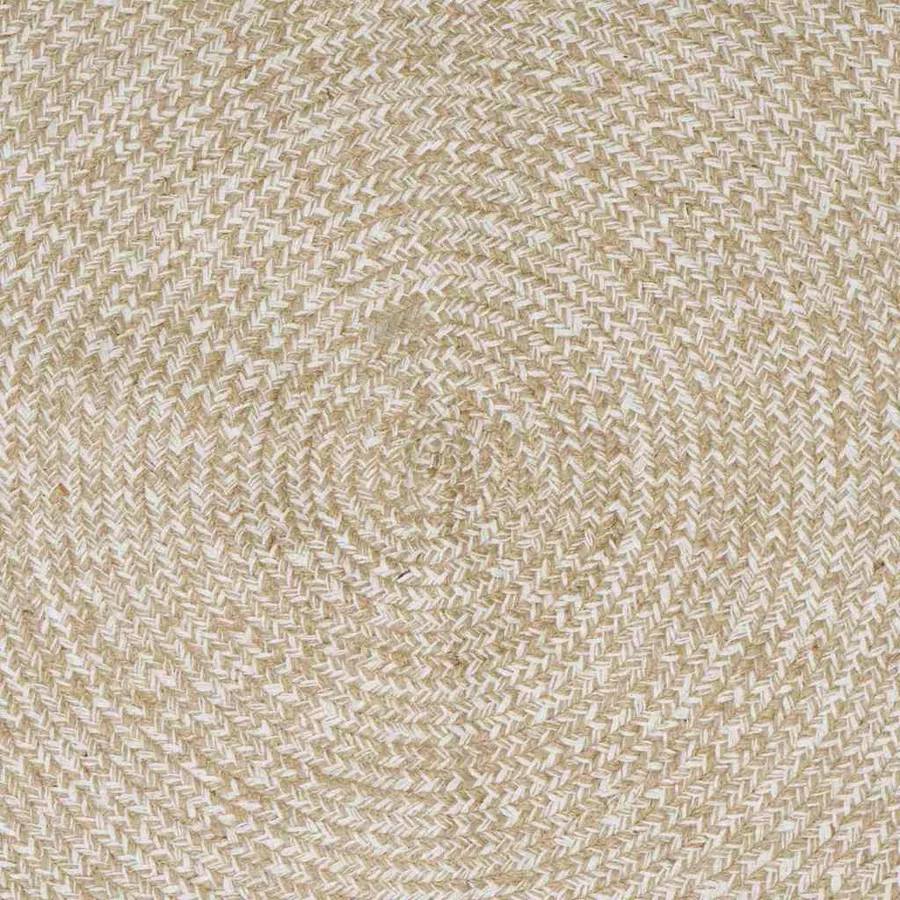 Tapis de surface Naturel et Blanc 80 x 400 cm Jute - 6