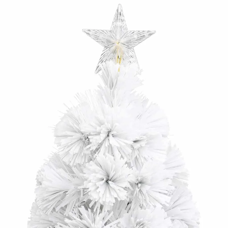 Arbre de Noël artificiel pré-éclairé blanc 64 cm fibre optique - 7