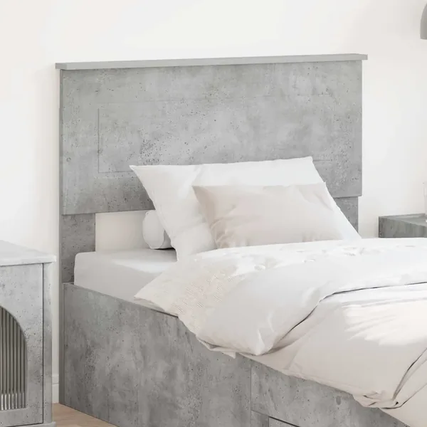 Tête de lit Gris béton Bois d'ingénierie