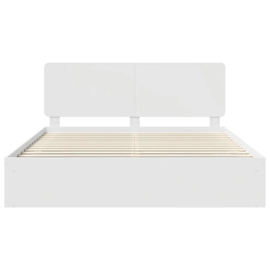 Cadre de lit Blanc 180 x 200 cm Bois de pin massif - 7