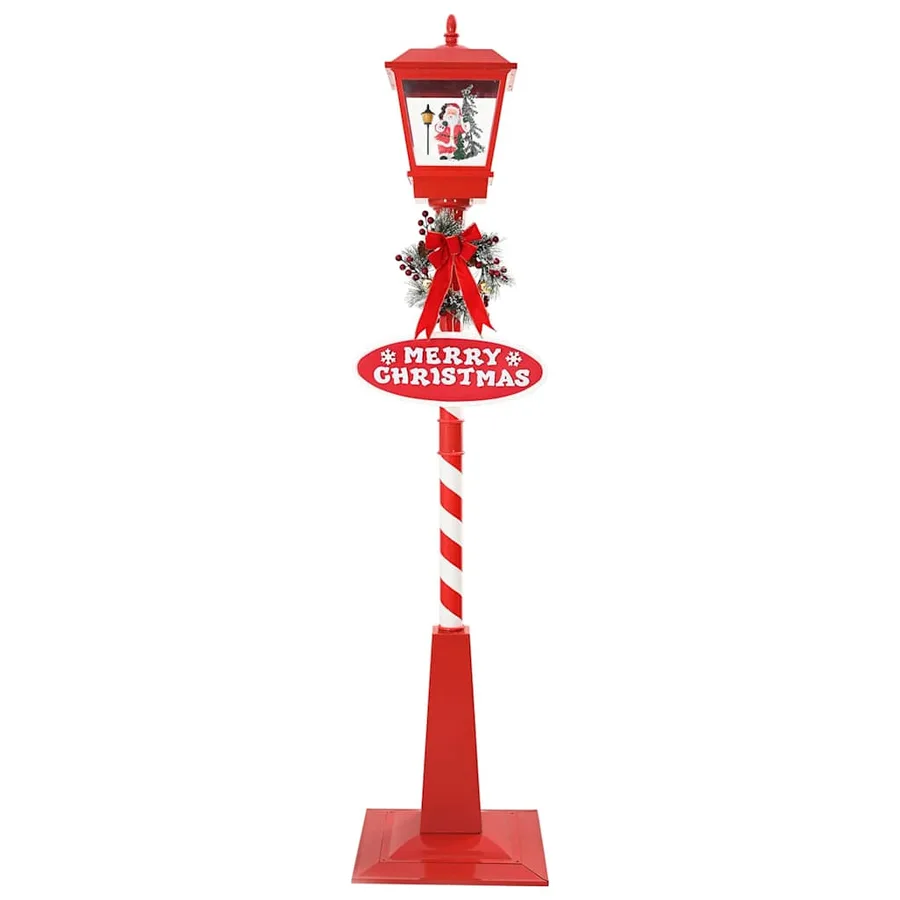 Lampe de rue de Noël avec lanterne Rouge 40,5x40,5x180cm - 4