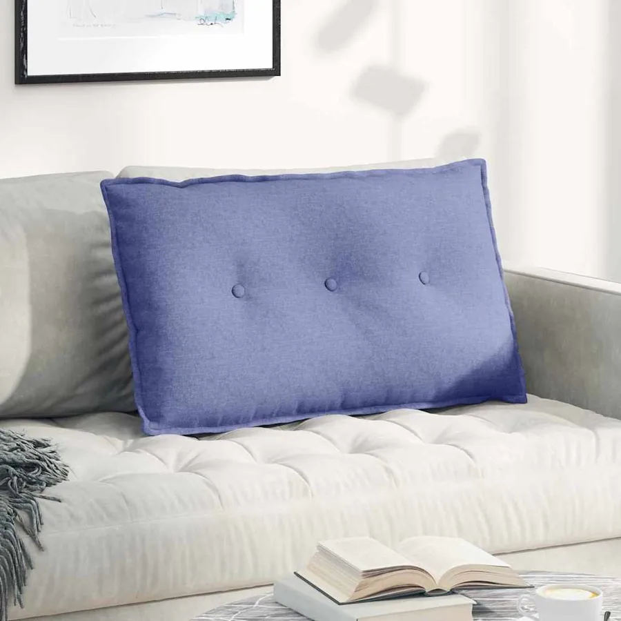 Coussin de Dos Bleu denim 80 x 19 x 50 cm tissu