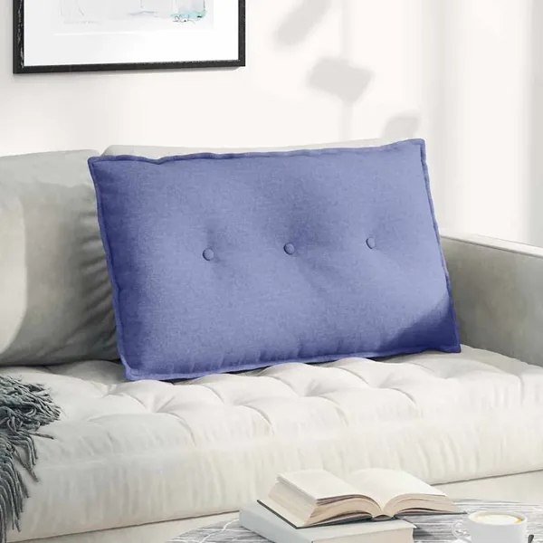 Coussin de Dos Bleu denim 80 x 19 x 50 cm tissu