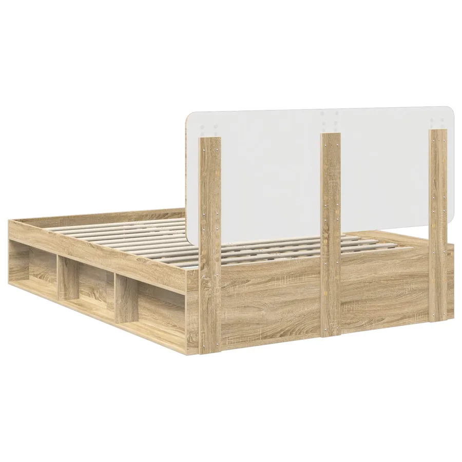 Cadre de lit Sonoma 140 x 190 cm Bois de pin massif - 9