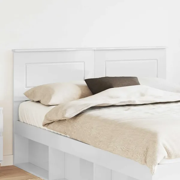Tête de lit Blanc Brillant Bois d'ingénierie