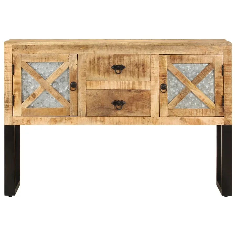 Buffet 110x30x74 cm Bois de manguier brut - 2