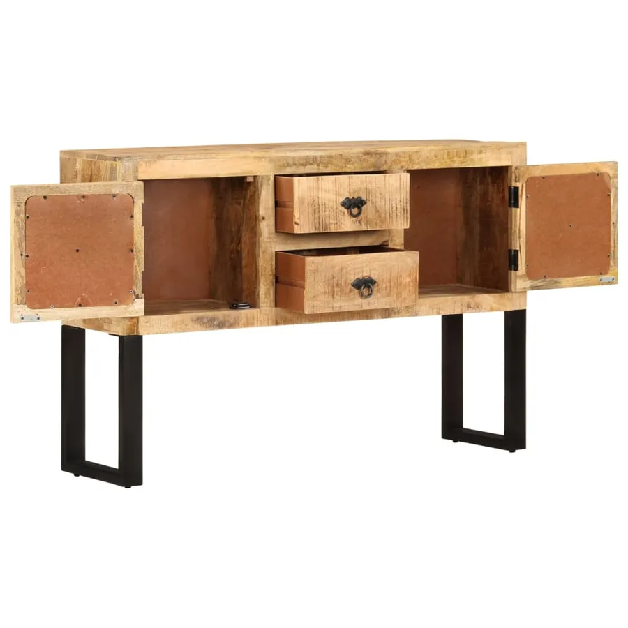 Buffet 110x30x74 cm Bois de manguier brut - 4