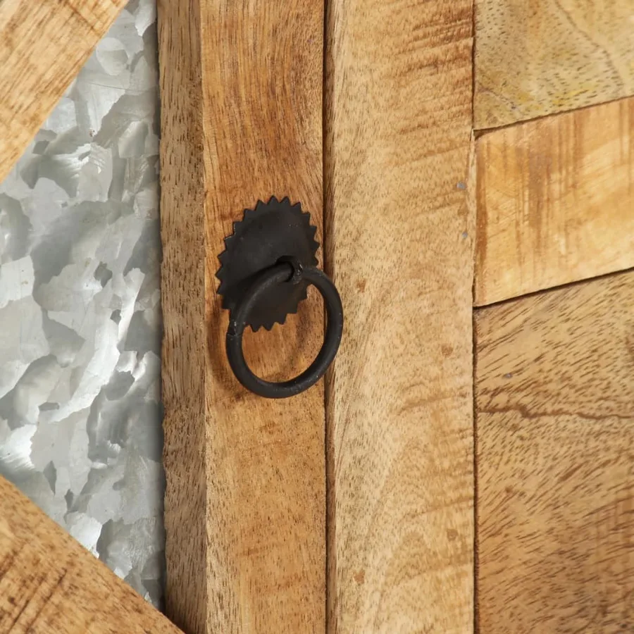 Buffet 110x30x74 cm Bois de manguier brut - 7