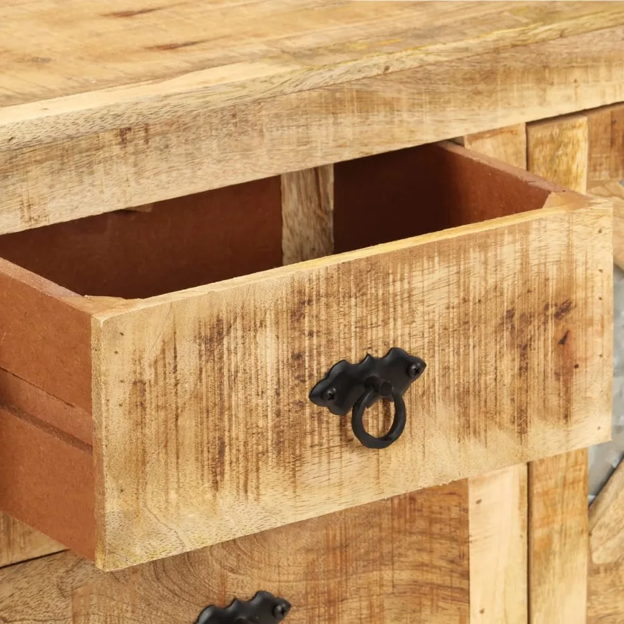 Buffet 110x30x74 cm Bois de manguier brut - 8