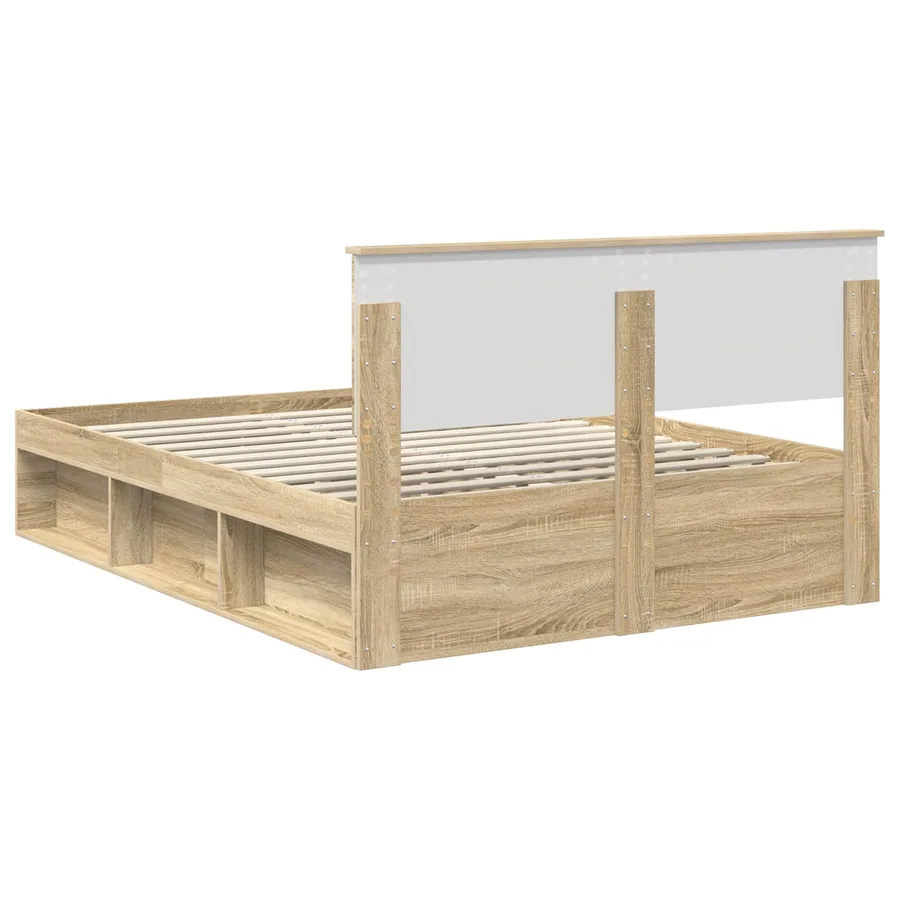 Cadre de lit Sonoma 140 x 190 cm Bois d'ingénierie - 9