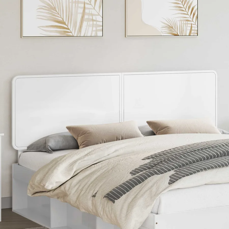 Tête de lit Blanc Brillant Bois d'ingénierie