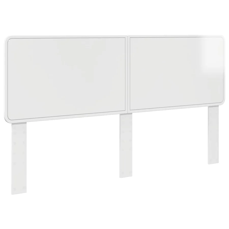 Tête de lit Blanc Brillant Bois d'ingénierie - 2