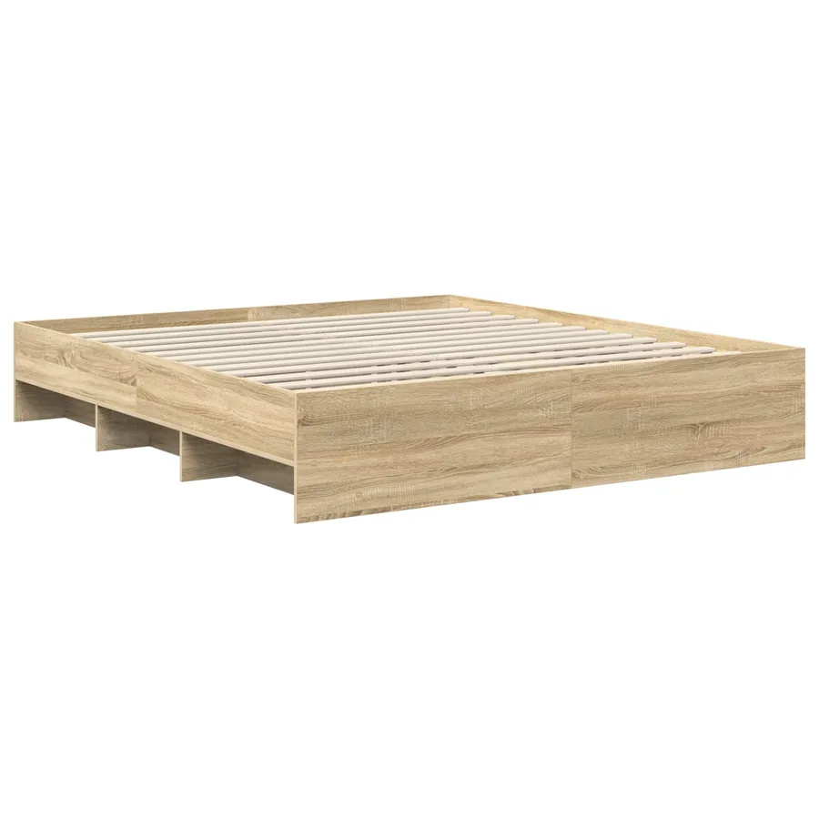 Cadre de lit Chêne Sonoma 180 x 200 cm Bois d'ingénierie - 5