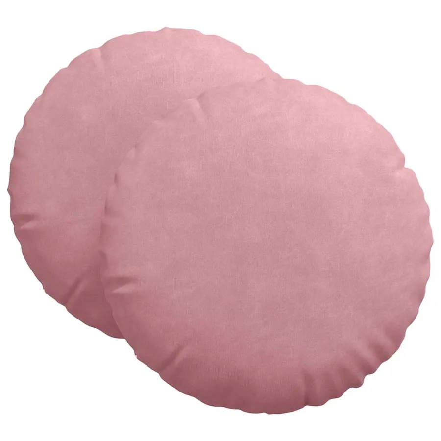 Coussins de siège 2 pcs Rose Ø 80 x 29 cm Velours - 2