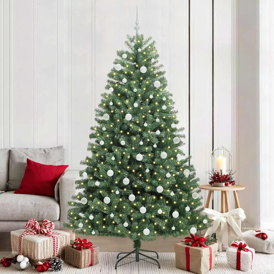 Sapin de Noël Artificiel à Branches Articulées Vert 210 cm