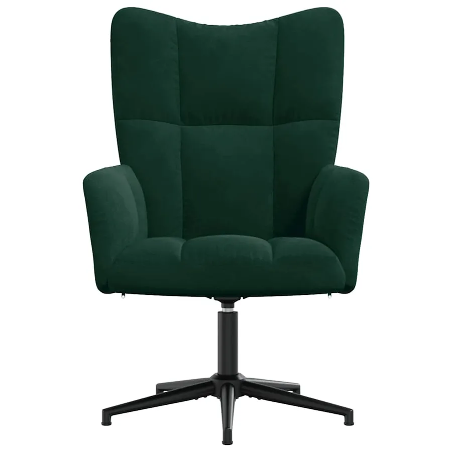 Chaise de relaxation Vert foncé Velours - 3