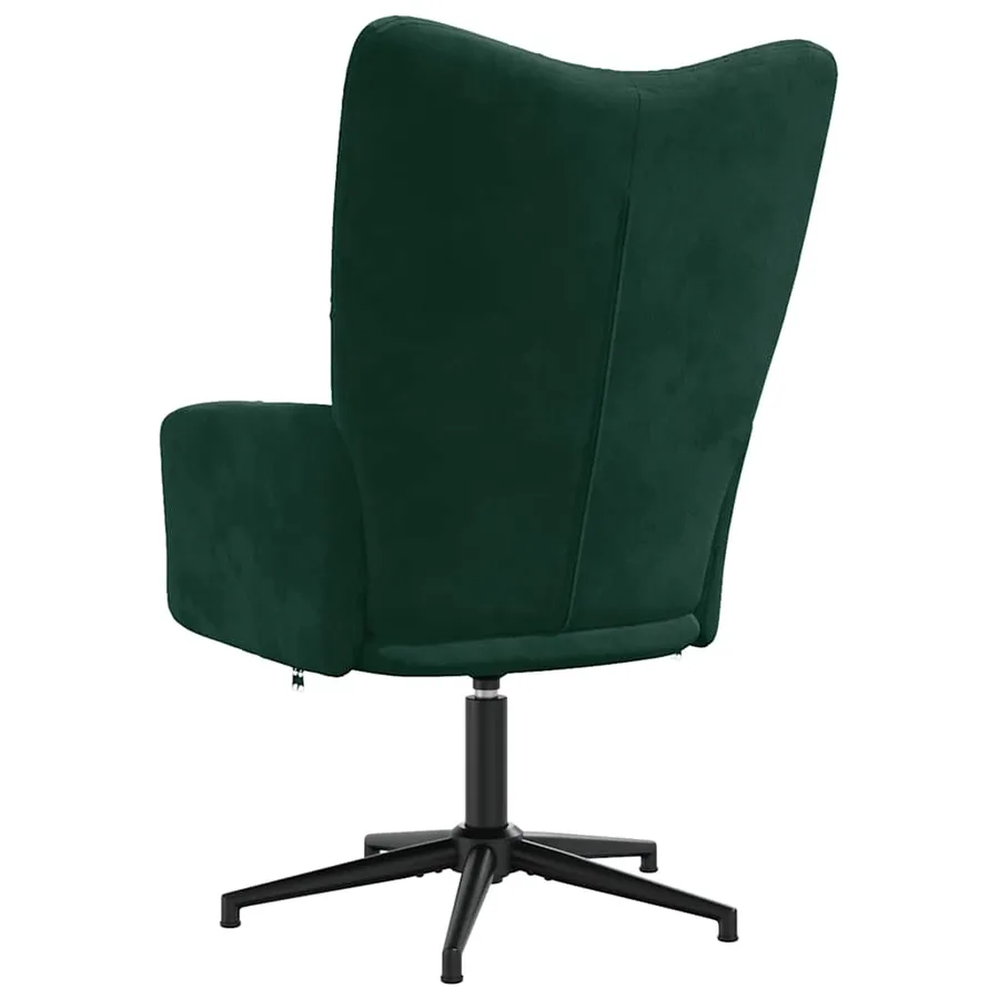 Chaise de relaxation Vert foncé Velours - 5