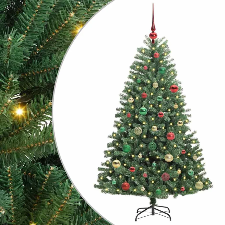 Sapin de Noël Artificiel à Branches Articulées Vert 150 cm - 2