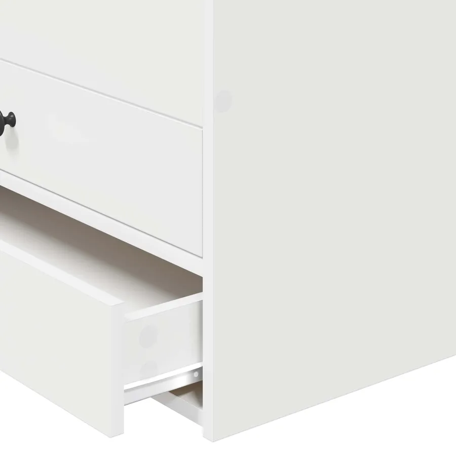 Lit d'appoint Blanc et Noir 75 x 190 cm Bois d'ingénierie - 11