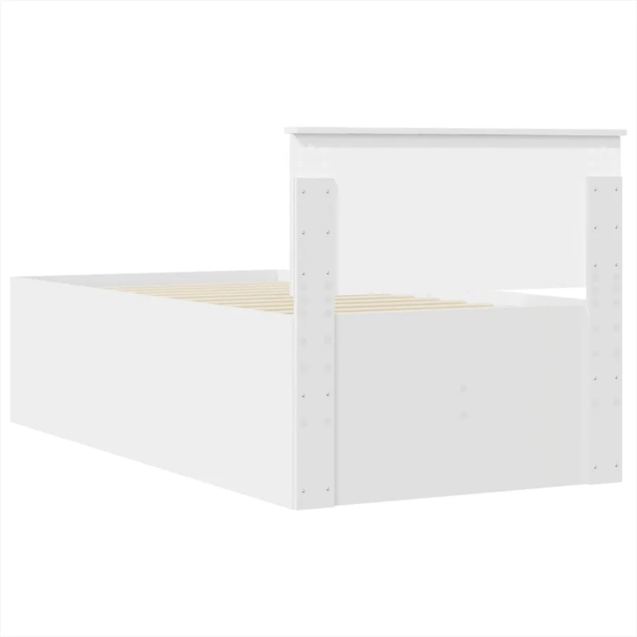 Lit d'appoint Blanc et Noir 75 x 190 cm Bois d'ingénierie - 8