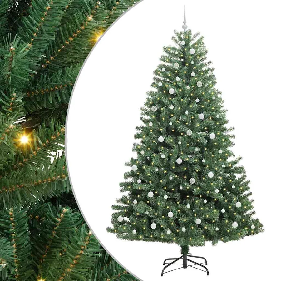 Sapin de Noël Artificiel à Branches Articulées Vert 240 cm - 2